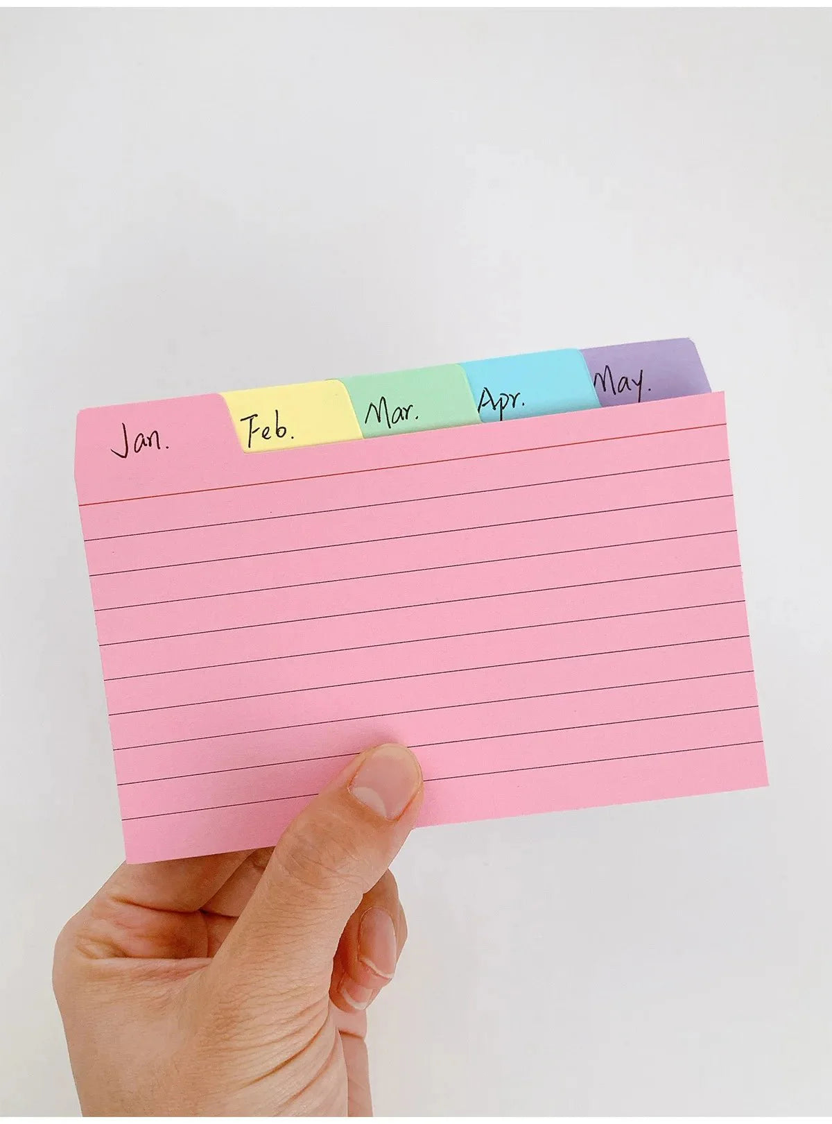 50 Pcs Index Label Papers with Tabs – 5 Colors