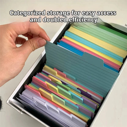 50 Pcs Index Label Papers with Tabs – 5 Colors