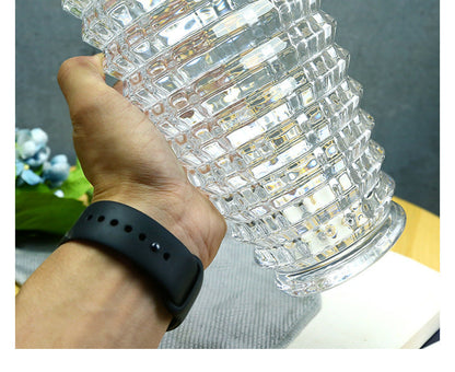 Simple Thickened Aggravated Glass Crystal Vase