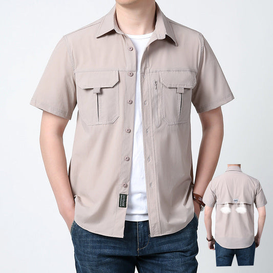 Outdoor All-matching Short Sleeve Quick-drying Breathable Shirt