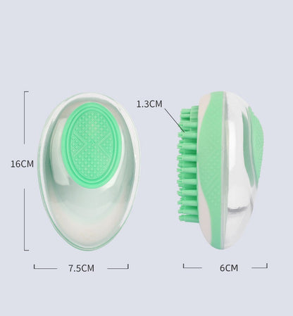Brosse de bain 2 en 1 pour chien et chat, peigne de massage SPA pour animaux, en silicone souple, pour toilettage sous la douche, outil de nettoyage pour chien, produits pour animaux de compagnie
