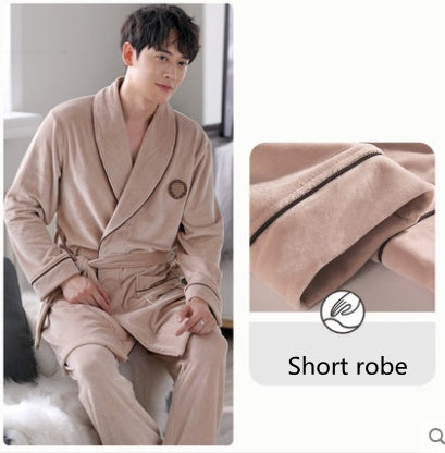 Robe unisexe d'hiver en velours de flanelle île de Bourgogne pour hommes et femmes
