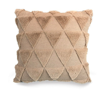 Plush Solid Color Sofa Pillowcase Living Room Cushion