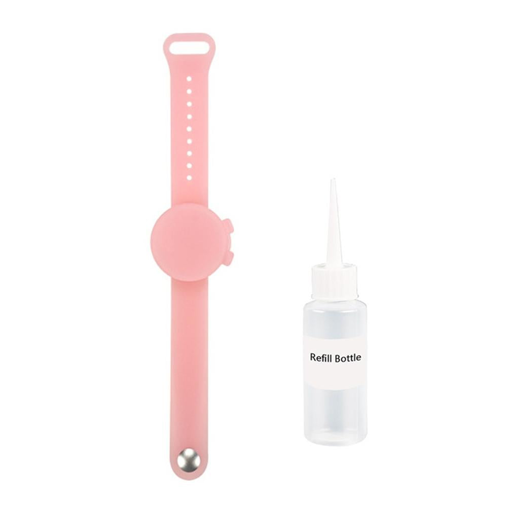 Pulsera desinfectante de silicona para exteriores con desinfectante de manos
