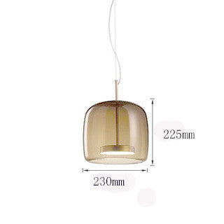 Lustre en verre simple pour chambre à coucher et salon