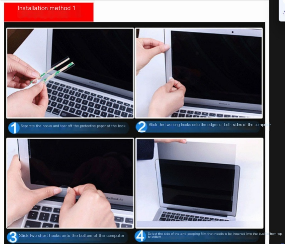 Laptop Privacy Screen Protector