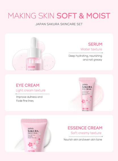 Cherry Blossom Skin Care Set 3 Pieces