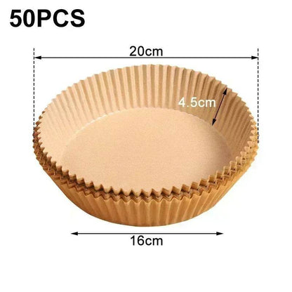 Accessoires en papier pour friteuse à air chaud, papier de cuisson jetable antiadhésif pour friteuse à air chaud, papier parchemin pour four à convection