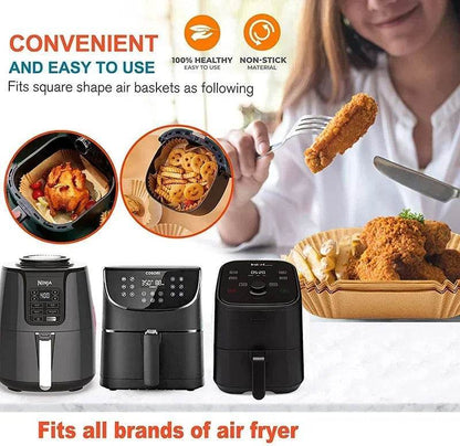 Accessoires en papier pour friteuse à air chaud, papier de cuisson jetable antiadhésif pour friteuse à air chaud, papier parchemin pour four à convection