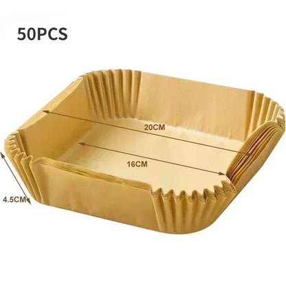 Accessoires en papier pour friteuse à air chaud, papier de cuisson jetable antiadhésif pour friteuse à air chaud, papier parchemin pour four à convection