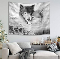 2 wolf tapestry