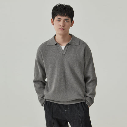 V-Neck Knit Sweater