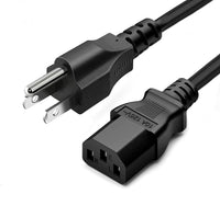 Cordon d'alimentation CA à 3 broches de 1,5 m - Câble d'alimentation universel pour téléviseur, moniteur, ordinateur et imprimante