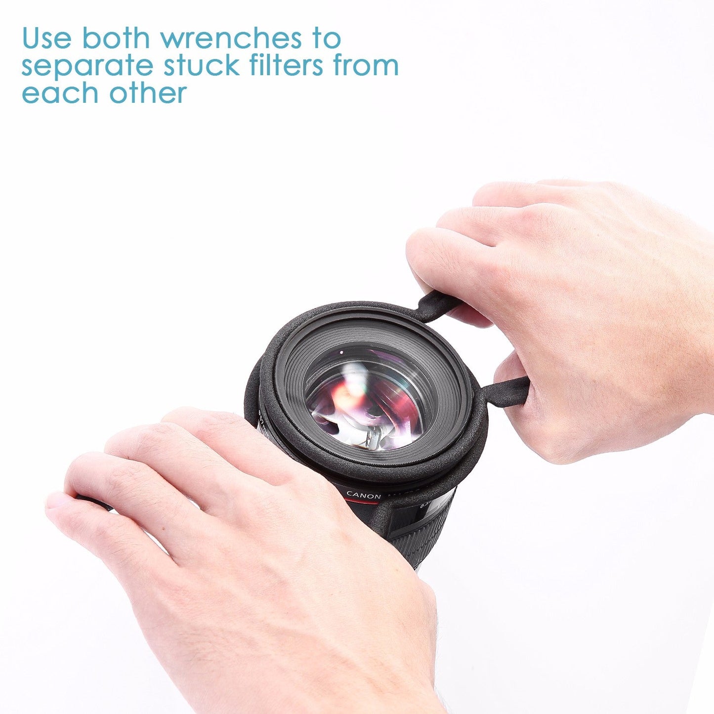 Neewer Lot de deux clés de démontage pour filtre d'objectif d'appareil photo, revêtues de caoutchouc, adaptées aux filtres 67mm et 72mm