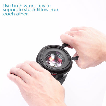 Neewer Lot de deux clés de démontage pour filtre d'objectif d'appareil photo, revêtues de caoutchouc, adaptées aux filtres 67mm et 72mm