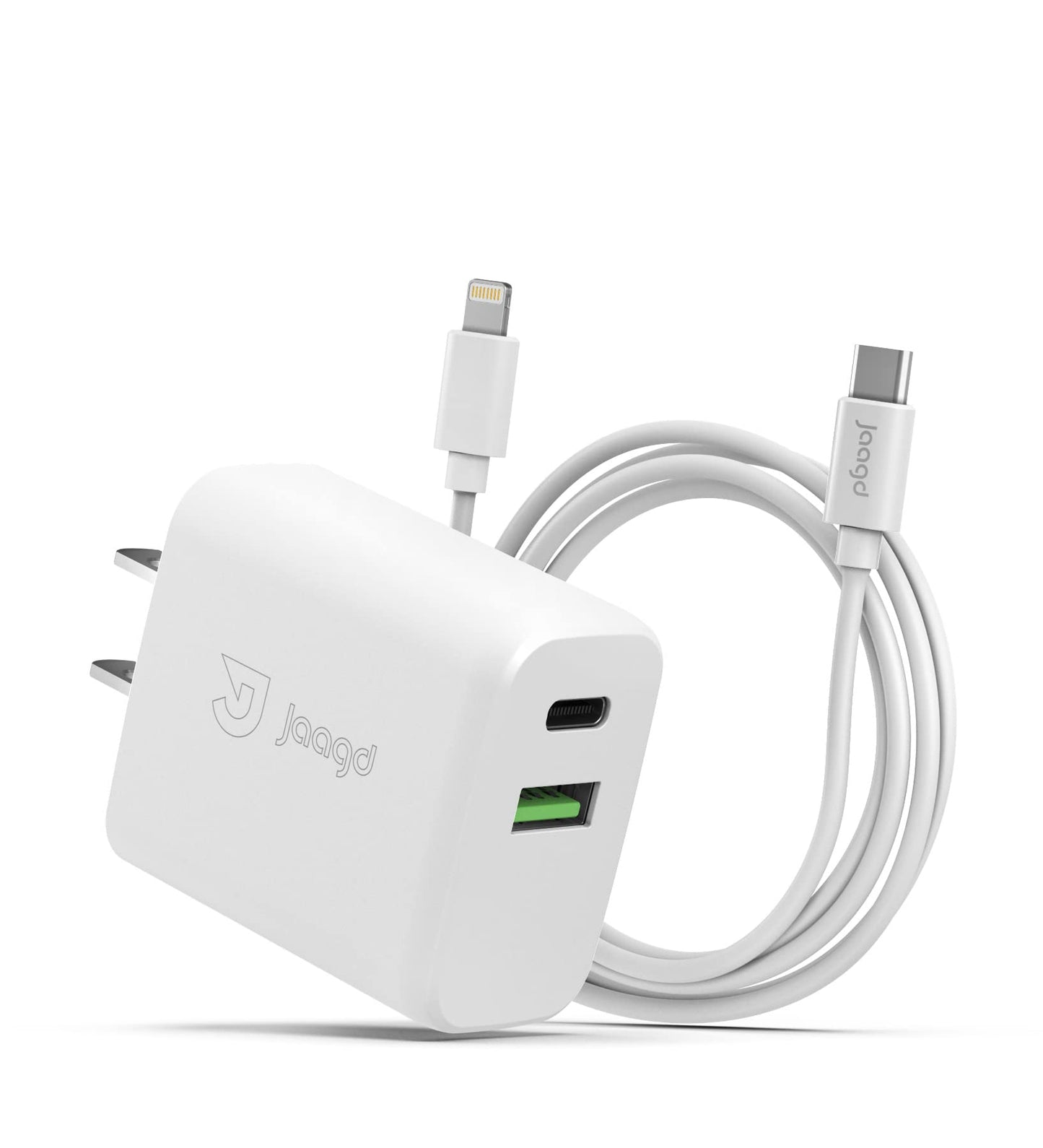 Charger For Iphone And Ipad, Usb C And Usb Dual Wall Charger Set With Type-C Lig