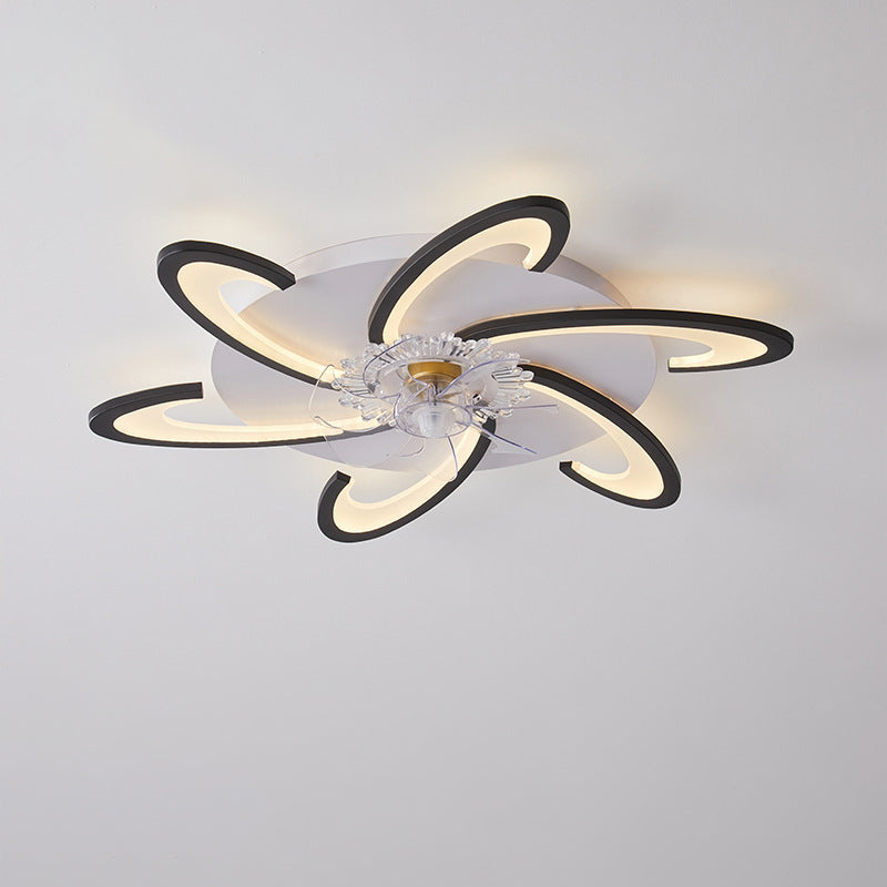 Lámpara de techo con ventilador moderna y sencilla para dormitorio, silenciosa, para sala de estar