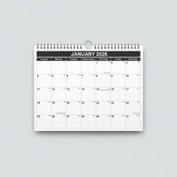 Monthly Wall Calendar (Jan 2026–Jun 2027) – 8.5” x 11” Spiral-Bound Hanging Plan
