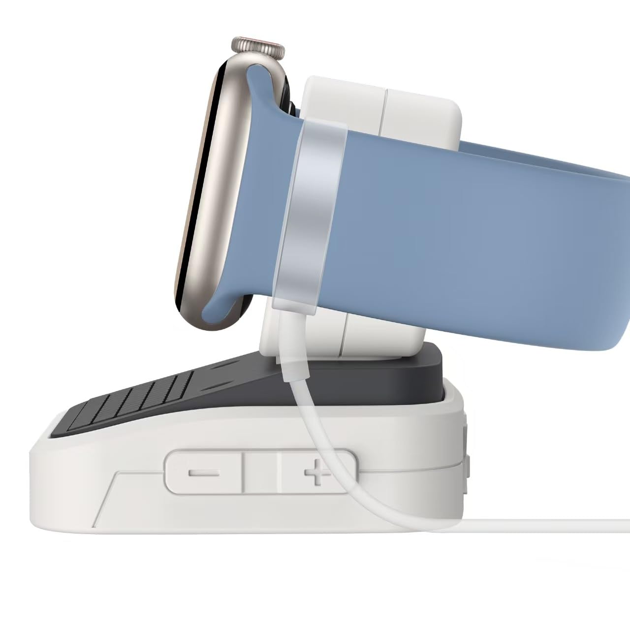 Dock Station For Apple Watch, Desktop Stand With Keyboard Design, White And Blac
