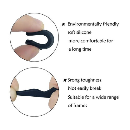 Glasses Anti-Slip Silicone Ear Clip, Glasses Holder W