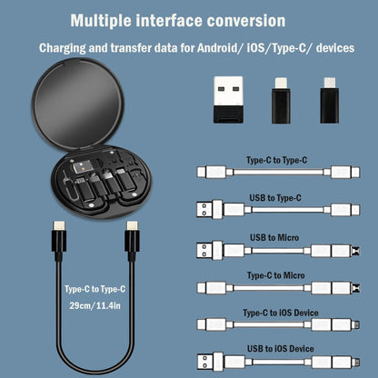 Multi Adapter Cable Kit — 4-in-1 Charging Converter with Card Slot & Phone Holde