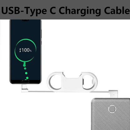 Keychain Charging Cable with Carabiner Bottle Opener - Fast Charge USB-C for Samsung Galaxy