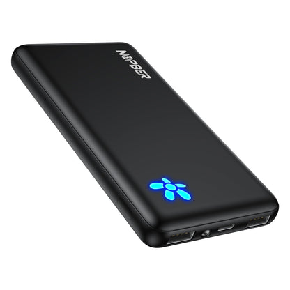 10000mAh Ultra Slim Power Bank - Lightweight Pocket-Sized 15W Portable Charger