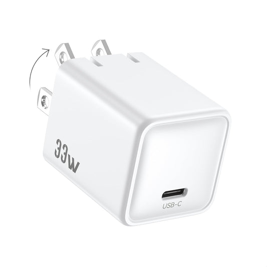 For Iphone 16/15 Charger,Pd 3.0 Pps 33W Gan Usbc Charger Block Foldable Plug Com