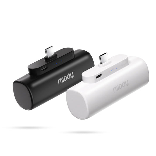 5000Mah Mini Portable Charger With Built-In Type C Connector, 5V 2.4A Usb-C Outp