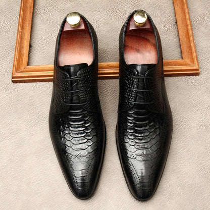 Nouvelles chaussures formelles en cuir pour hommes à bout pointu de style britannique