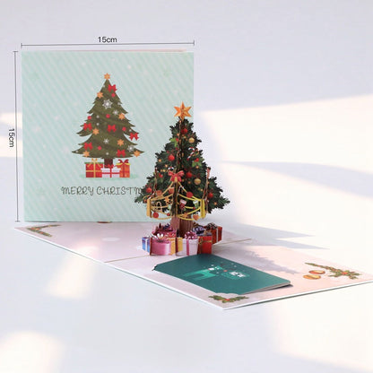 3d Christmas Greeting Card Stereo Christmas Tree Card Creative