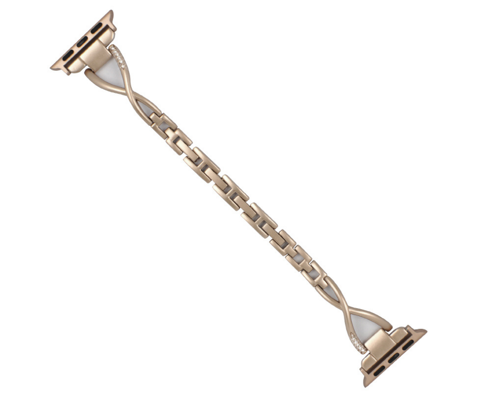 X-Shape Stainless Steel Apple Watch Band – Luxury Metal Strap for All Series
