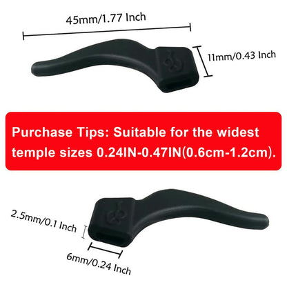 Glasses Anti-Slip Silicone Ear Clip, Glasses Holder W