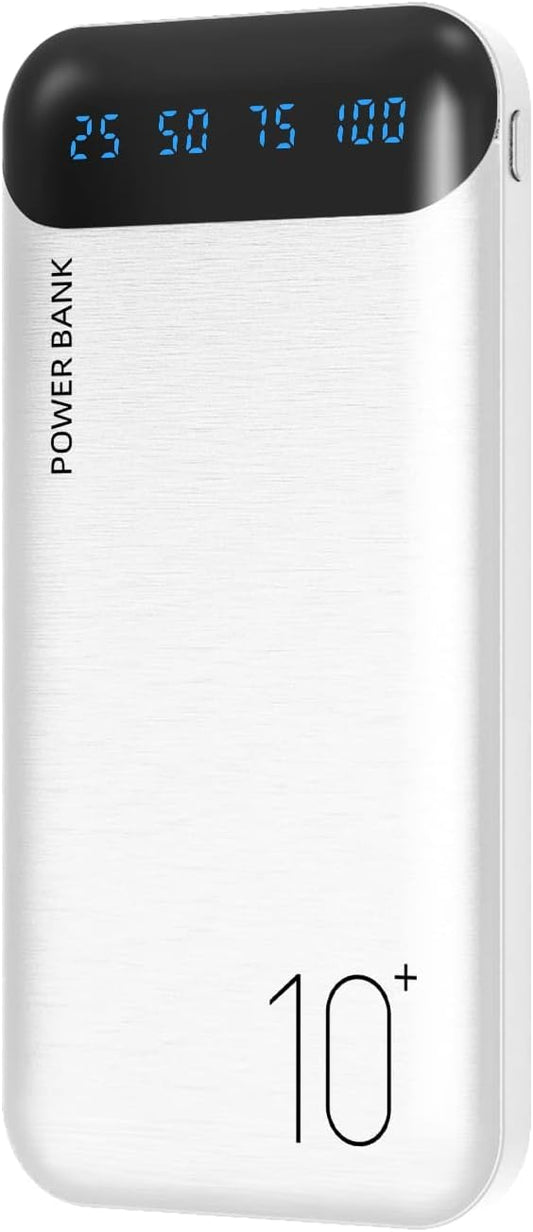 Slim Portable Charger External Battery Pack - Dual USB 2.4A Output Power Bank
