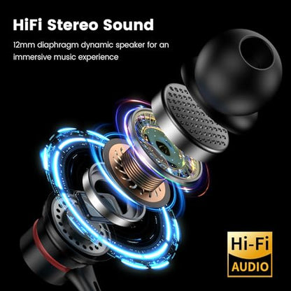 Écouteurs Stéréo HiFi USB-C - Casque Filaires Intra-Auriculaires avec Micro et Contrôle du Volume