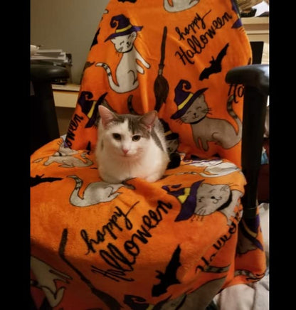 Decor&More Happy Halloween Microplush Throw Blanket (50" x 60")