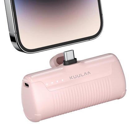 USB-C Power Bank 4500mAh with Built-In USB-C Plug - Mini Compact Portable Battery Pack