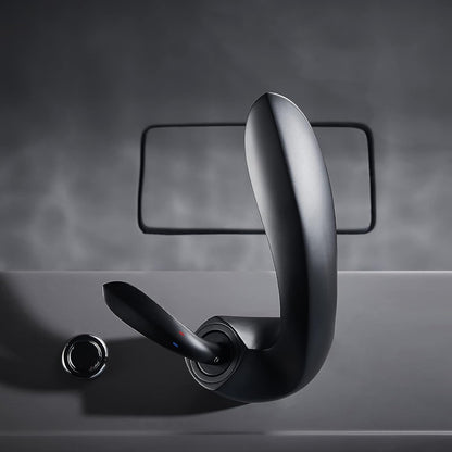 Leaf Silhouette Bathroom Sink Faucet: Modern Single-Handle Design with Essential Accessories & Deck Plate