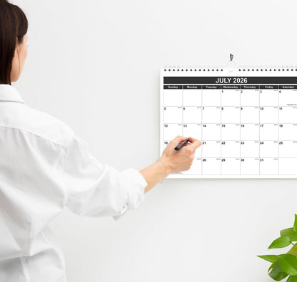 Monthly Wall Calendar (Jan 2026–Jun 2027) – 8.5” x 11” Spiral-Bound Hanging Plan