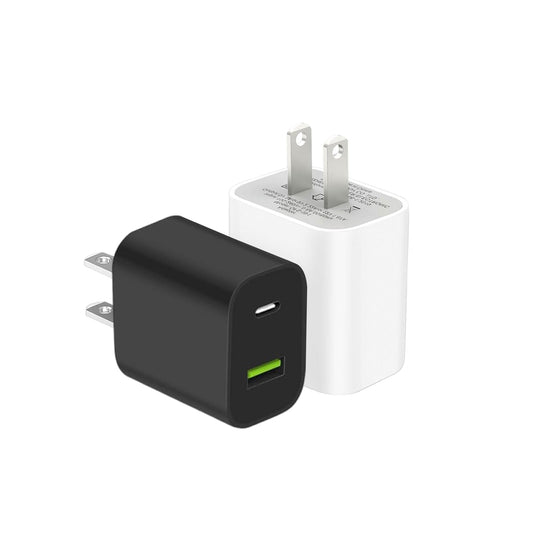 USB-C Charger Block 20W - Dual Port Type-C Wall Charger Fast Charging Power Adapter
