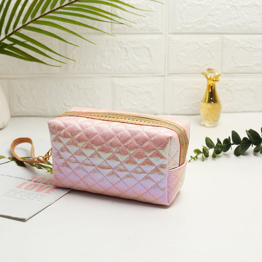 Neceser cosmético de láser de moda, bolsa de almacenamiento de viaje, bolsa de aseo