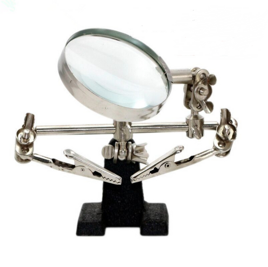 Lupa de soldadura, accesorio auxiliar con soporte de hierro, soporte de escritorio, mesa de soldadura combinada, mesa de herramienta de reparación