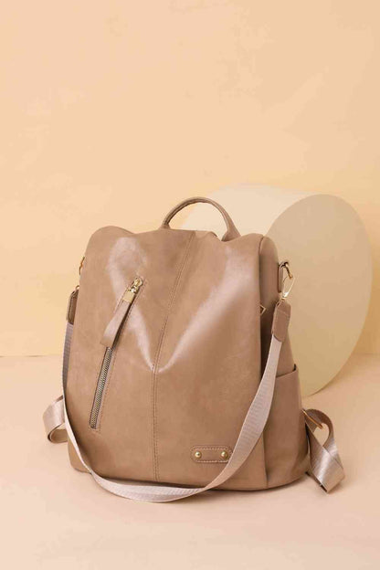 Mochila Marcy con cremallera y bolsillos – Elegante bolso multiusos de uso diario para mujer