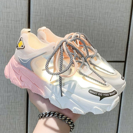 Chaussures Plateforme Arc-en-ciel Dégradé pour Femmes