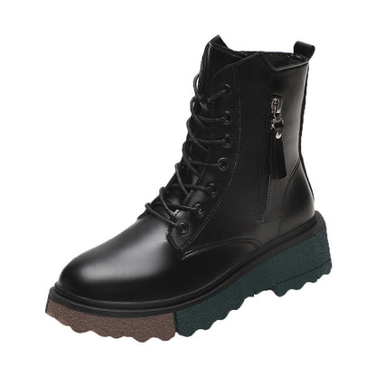 Martin Boots Female British Style New Fashion Thick-soled Short Tube