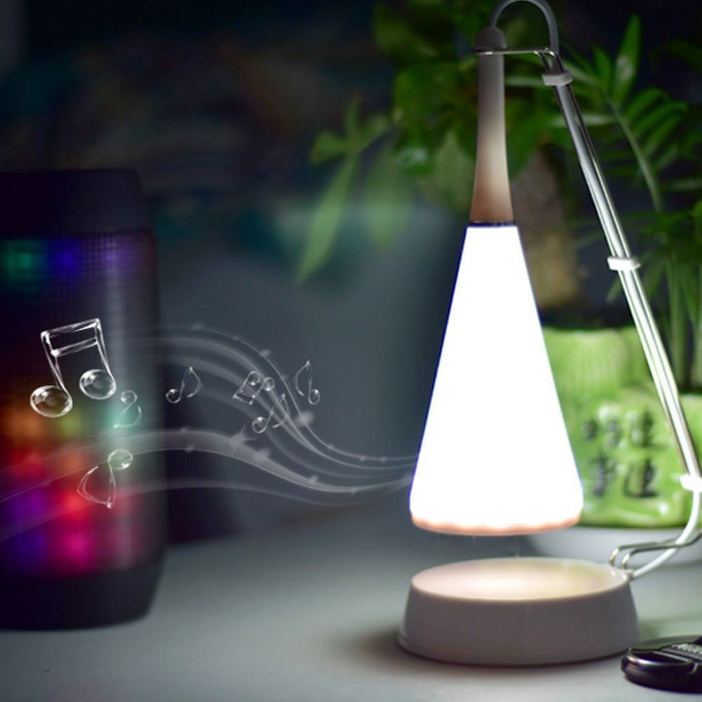 LED Table Lamp with Bluetooth Speaker – Touch Dimmer, Wireless & USB