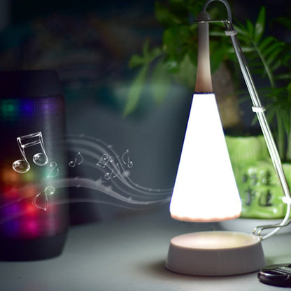 LED Table Lamp with Bluetooth Speaker – Touch Dimmer, Wireless & USB