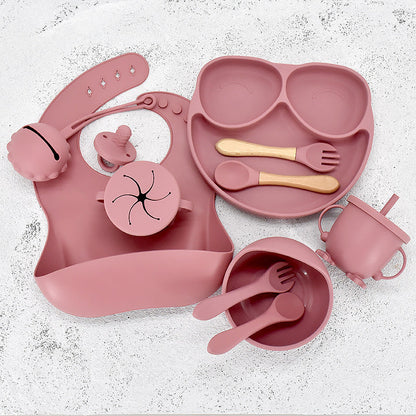 Assiette et bol d'apprentissage 11 pièces pour bébé