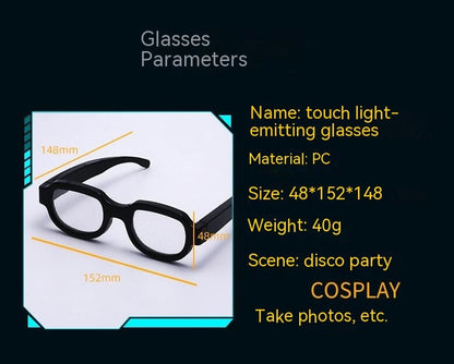 New LED Goggles Luminous Glasses Eccentric Personality Ball Performance Glasses