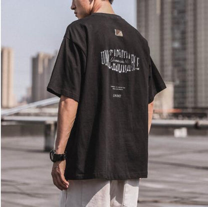 Men’s Pure Cotton Retro Short-Sleeve T-Shirt – Vintage Streetwear Tee